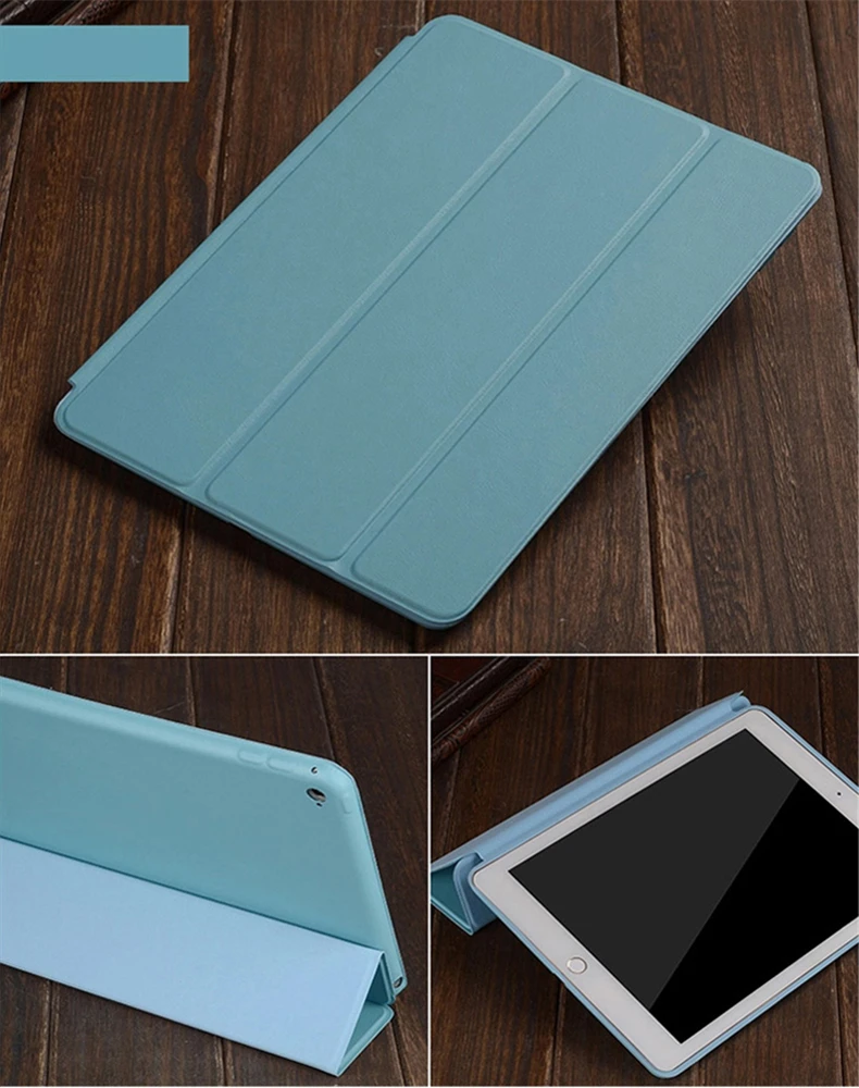 Умный чехол для iPad 9,7 дюймов трехслойный чехол для iPad с функцией автоматического сна/пробуждения стоячий из искусственной кожи чехол для Apple iPad