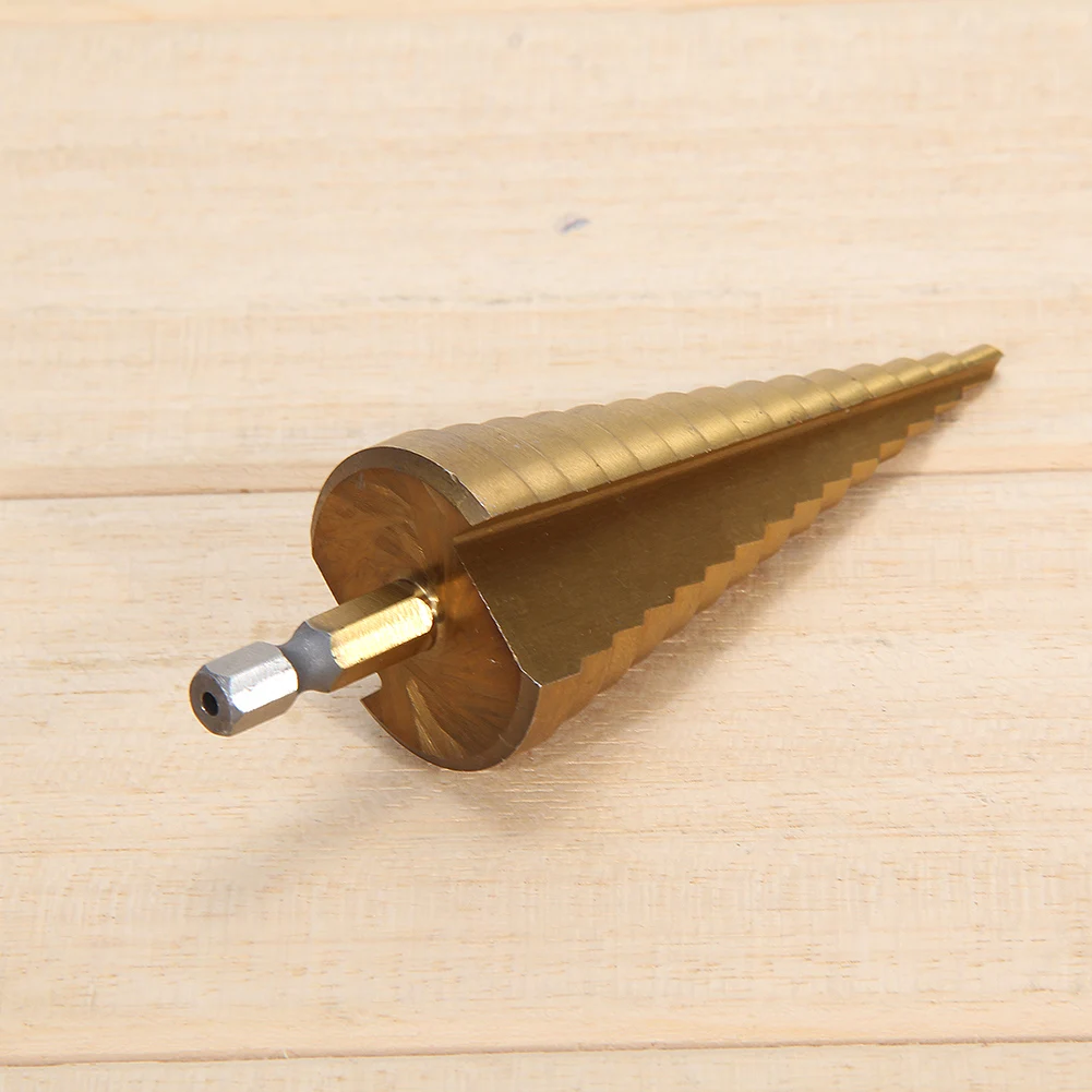 3-12 мм шестигранное титановое ступенчатое Коническое сверло резак для отверстий