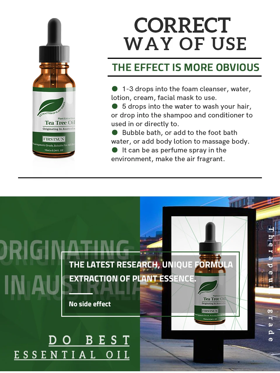 100% Natural Tea Tree Essential Oil Anti-wrinkle Extract Acne Removal Scars Marks Treatment Essential Oil for Any Skin CareTSLM1