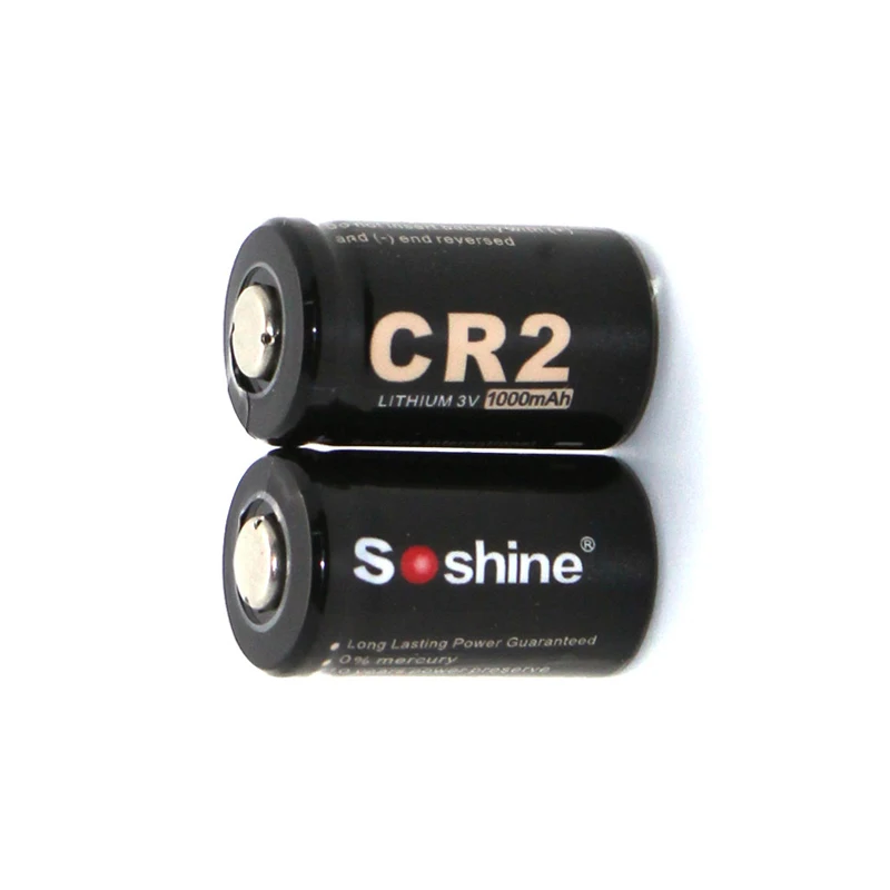 Soshine 2 шт CR2 3,0 V 1000 mAh защищенная батарея с чехлом высокого качества