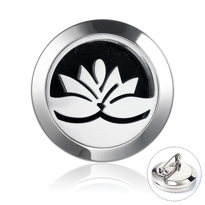 brooch 1 Дерево жизни эфирное масло диффузор Броши Кристалл ароматерапия диффузор нержавеющая сталь магнитный Медальон цветочный ароматизатор брошь - Окраска металла: brooch 1