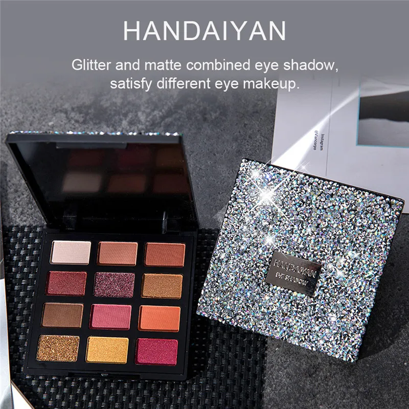 HANDAIYAN 1 шт. 12 цветов Палитра матовое стекло с перламутровым эффектом Shimmer Eyeshadow