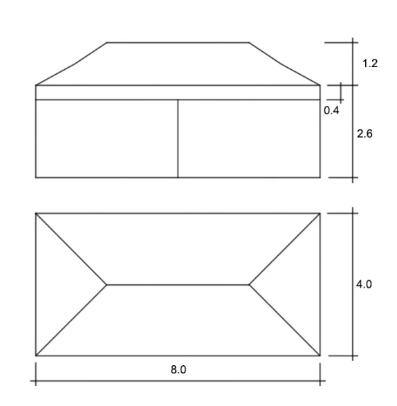 Стильная 40x40x2,0 мм 4 м x 8 м Профессиональная Алюминиевая каркасная палатка для вечеринок, беседка, тент, палатка, шатер, навес, тент