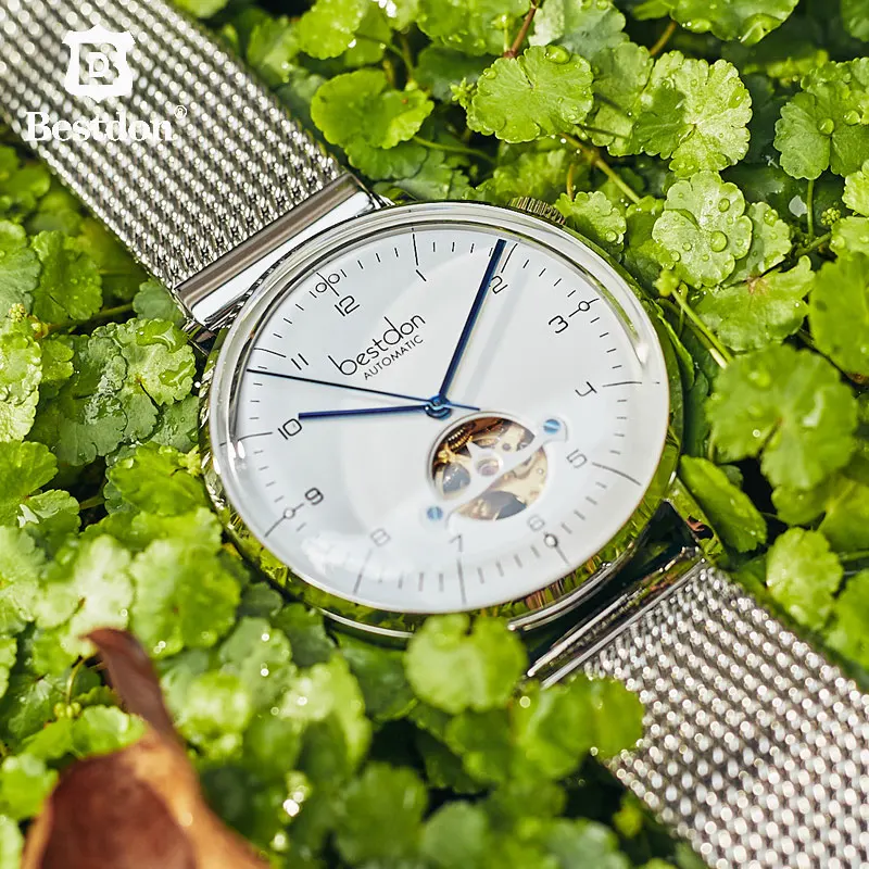 Мужские ультратонкие автоматические механические часы Bestdon роскошные