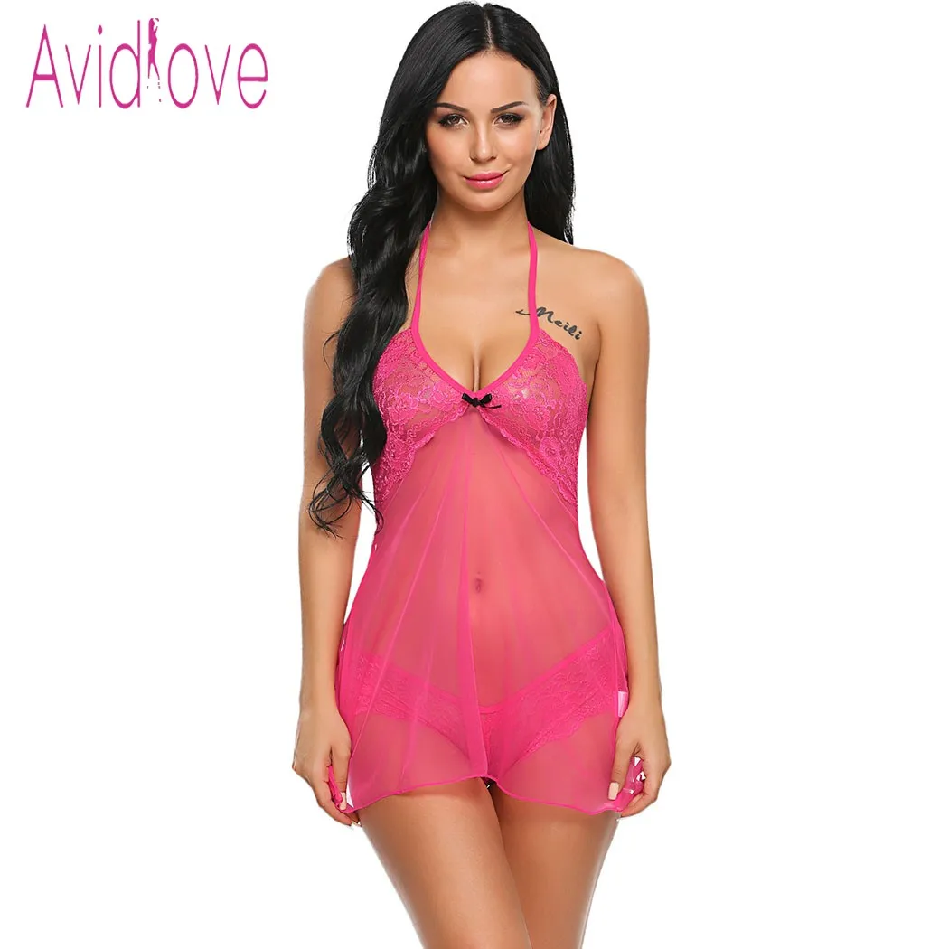 Avidlove женское нижнее белье сексуальное эротическое платье Babydoll Прозрачное