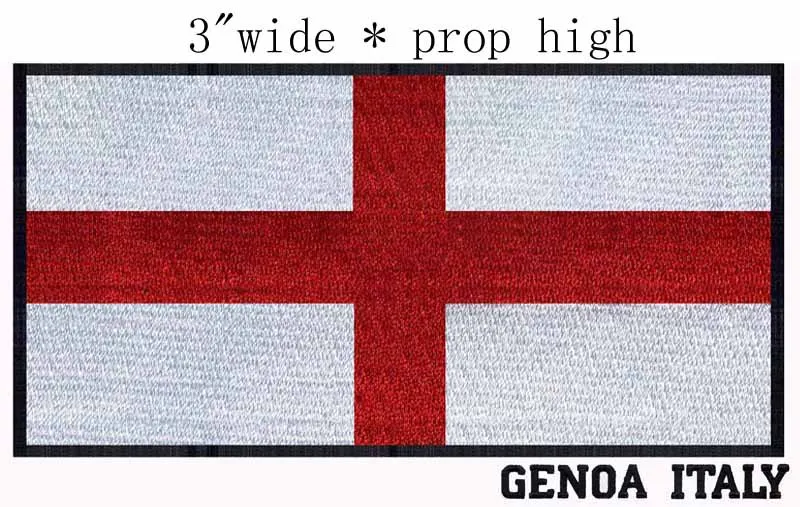 Вышитая нашивка Genoa с итальянским флагом 3 дюйма широкий выбор вариантов