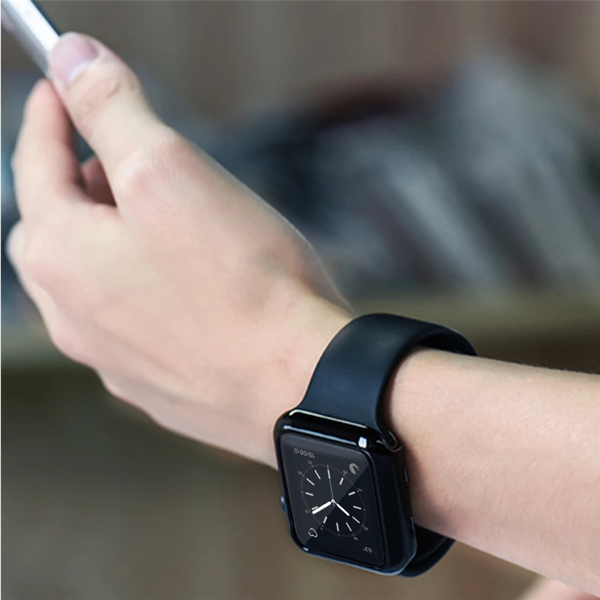 Тонкий чехол для часов Apple Watch 4 40 мм 44 360 градусов полная защита экрана из мягкого