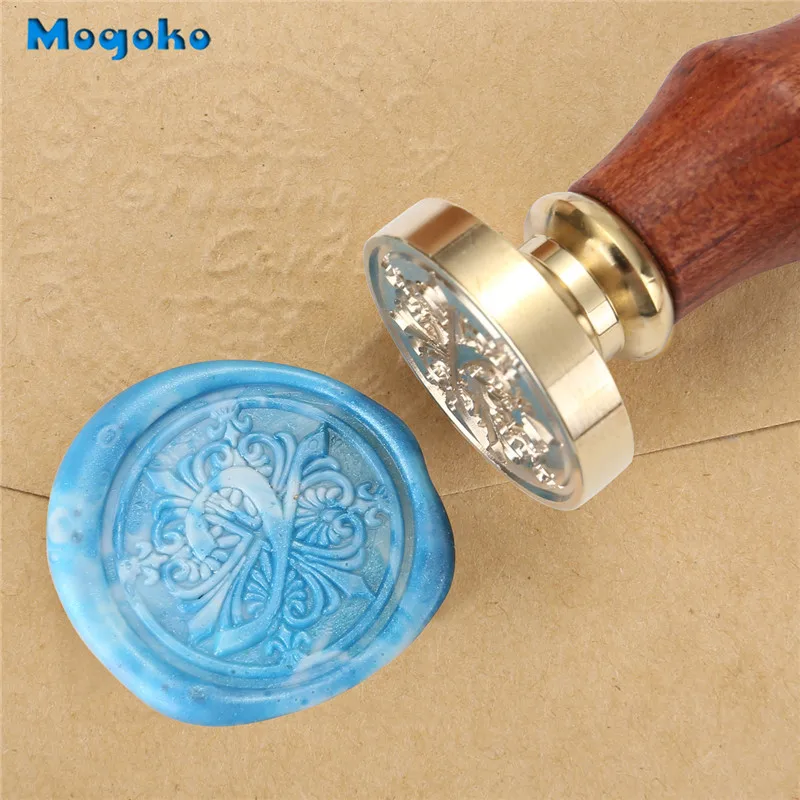 Mogoko 1x винтажная деревянная ручка Ирисы буквы Алфавит воск значок печать воск 26 букв A-Z Скрапбукинг Декор