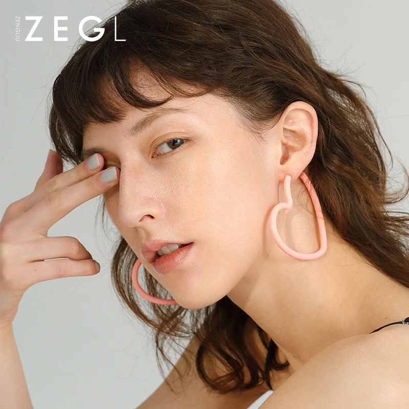 Женские серьги ZEGL love большие ярких цветов лето 2019 | Украшения и аксессуары