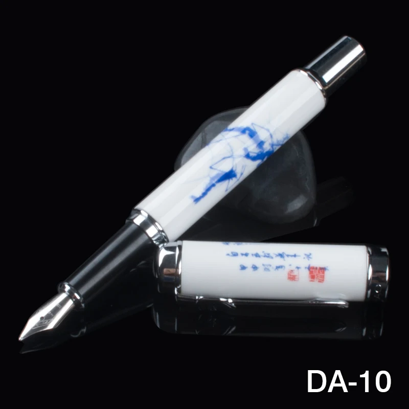9505 Роскошный Jinhao 950 голубой и белый фарфор с китайской каллиграфией и лошадью Средний Перьевая ручка - Цвет: 9505