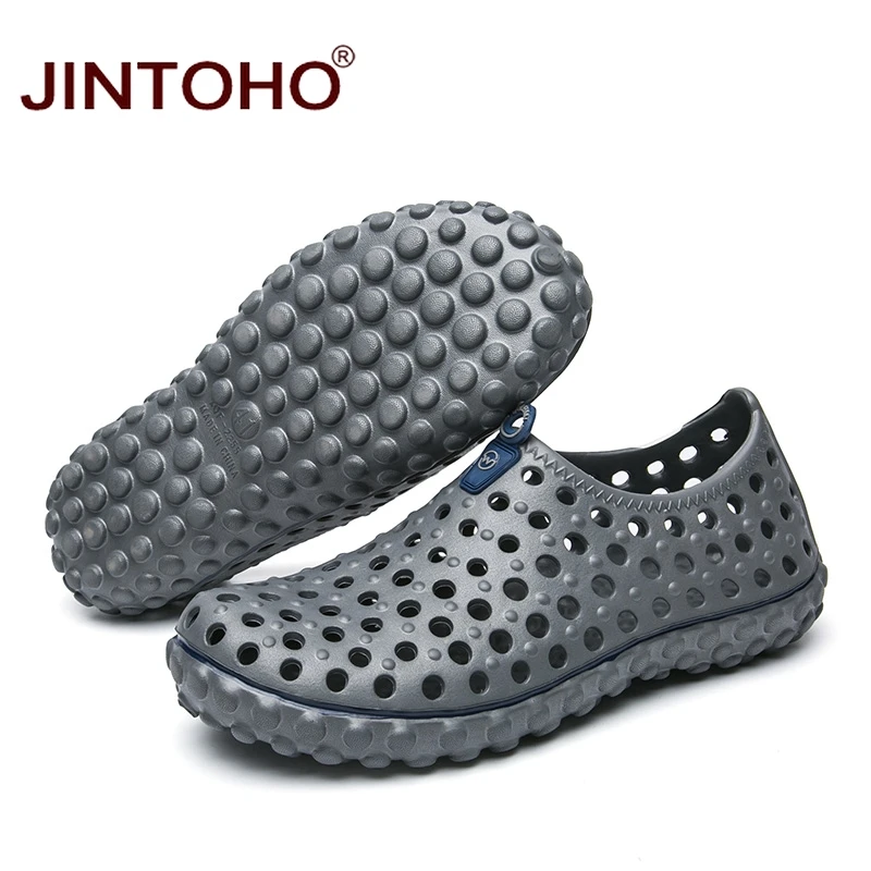 Сандалии JINTOHO мужские для пляжа и воды дышащие босоножки без застежки