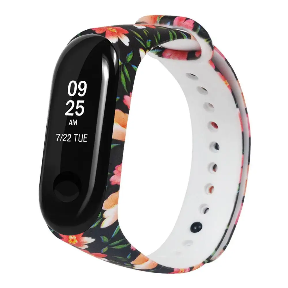 Камуфляжный браслет для Xiaomi Mi Band 4 ремешок силиконовый ремешок с цветочным принтом miband 3 Аксессуары для xiaomi miband 4 NFC band