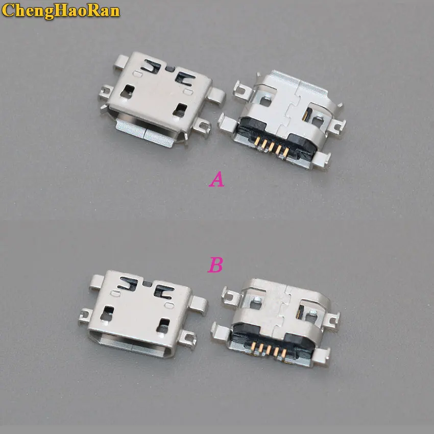 ChengHaoRan 100 шт. микро USB разъем 5pin Тяжелая пластина Тип B для мобильного мини фонарь