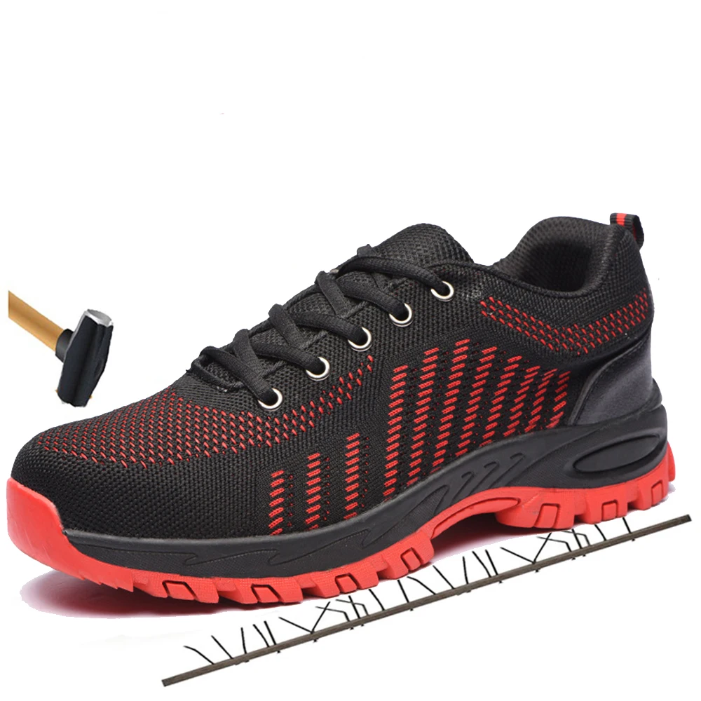 2019 Для мужчин новые летние Обувь с дышащей сеткой Сталь носок Защитная