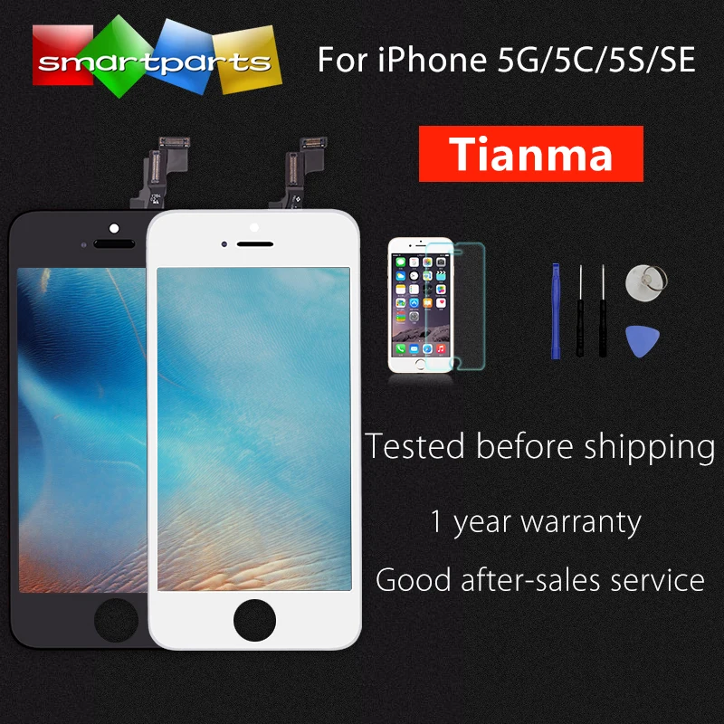 Tianma класс AAA + ЖК дисплей для iphone 5 5s SE 5C сенсорный экран дигитайзер сборка Замена
