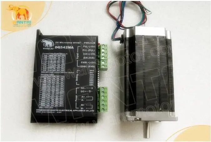 

EU FREE SHIP!1Axis CNC Nema 23 Stepper Motor 425oz-in 3N.m 4.2A WT57STH115-4204A+Driver DQ542MA 4.2A 50V cutting