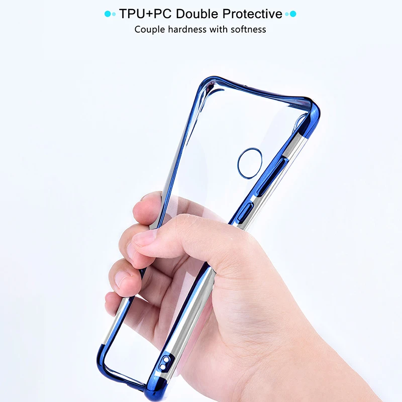 Прозрачный чехол для Huawei Honor 8X, роскошный бампер, прозрачный, TPU, с силиконовым покрытием, блестящий чехол для Huawei Honor 8X MAX, чехол