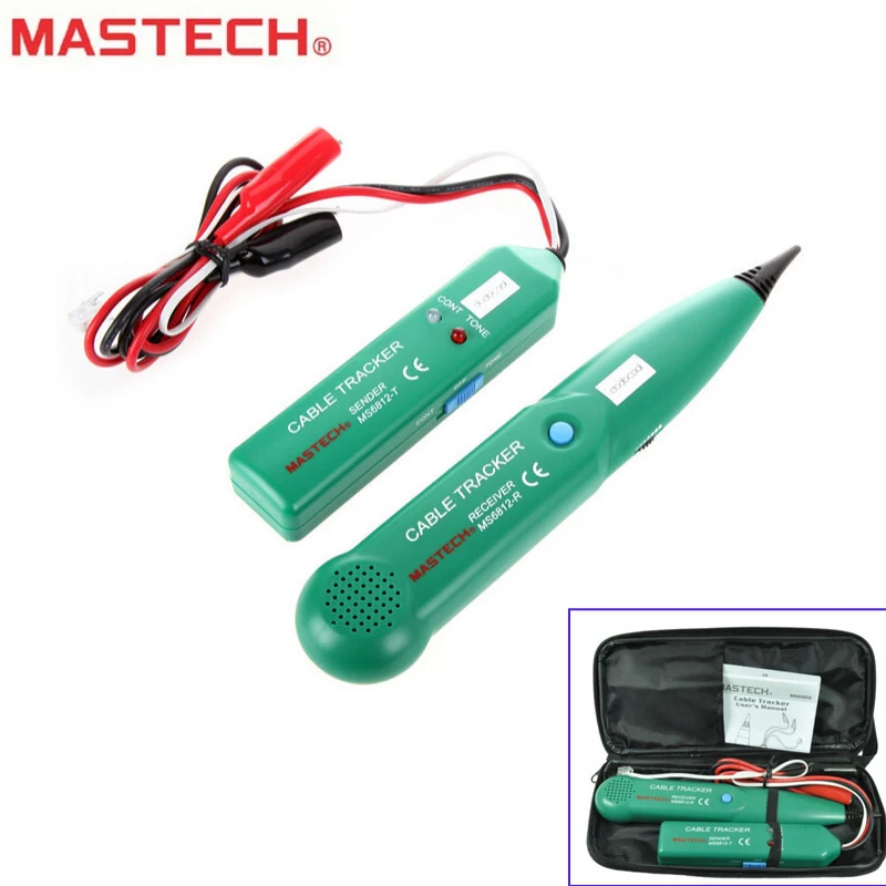 Mastech MS6812 провода сети телефонный кабель тестер линии трекер с сумкой для переноски телефонных сетей инструменты