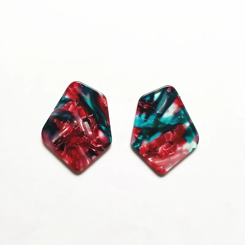 Color as shown Новое поступление! 37x28 мм 50 шт. уксусная кислота неправильной формы подвески для сережек аксессуары, детали для серег ювелирных изделий - Цвет: Color as shown