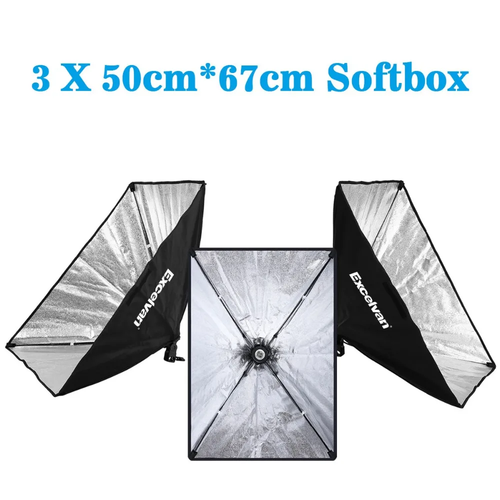 Excelvan 600 Вт студийный Зонт софтбокс комплект непрерывного освещения 2x33 &quotЗонты +