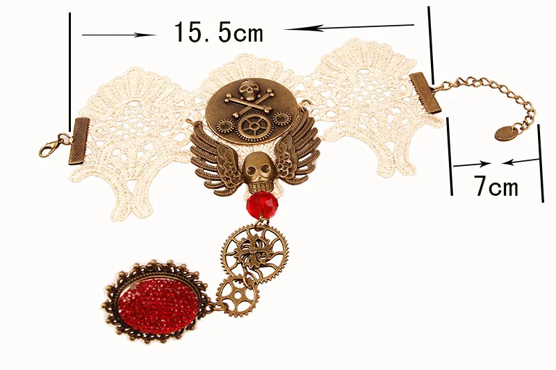 Hot-selling retro European and American steam engine gear Bracelet skeleton female Creativity Halloween ring hand ornaments | Украшения и