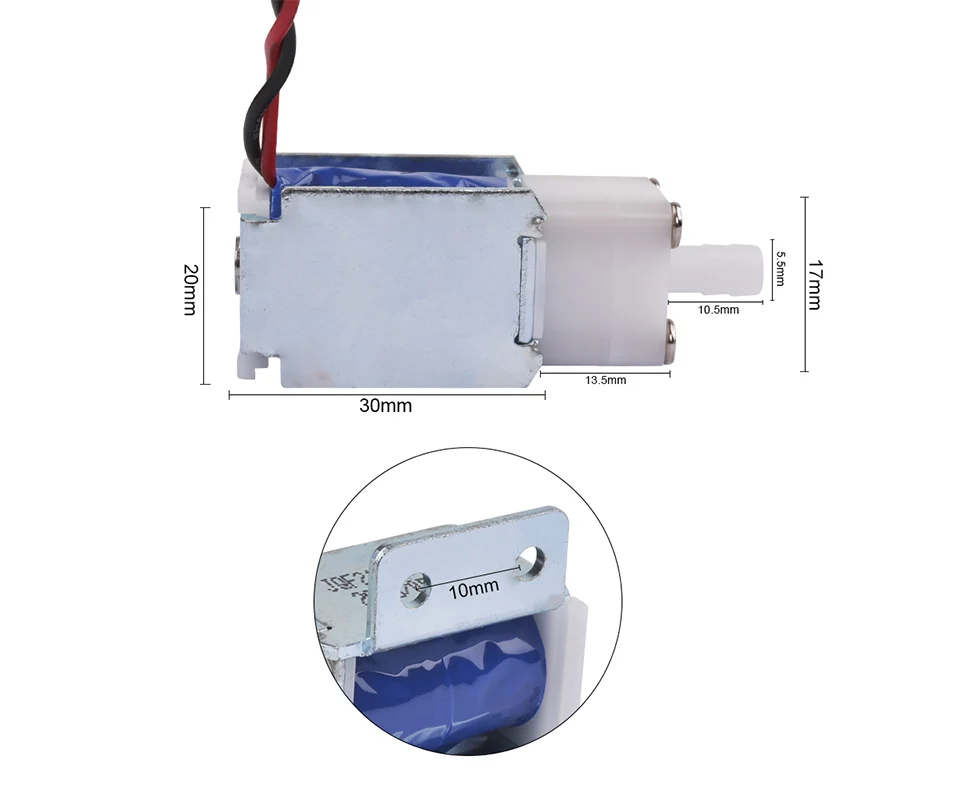 YIMAKER DC12V нормально открытый Соленоидный клапан Миниатюрный Электрический водяной клапан Snuffle клапан
