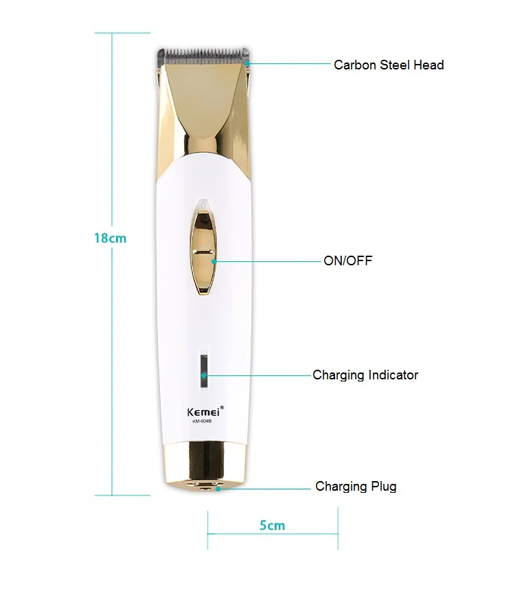 Профессиональная перезаряжаемая машинка для стрижки волос от Kemei Беспроводная