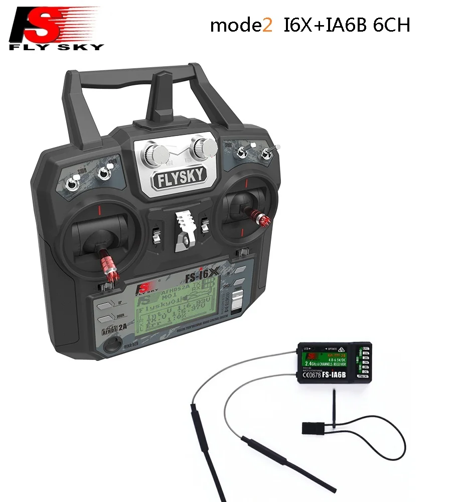I6X and IA6Bmode2 Flysky FS-i6X FS I6X 2,4G RC передатчик контроллер iA10B 10CH/iA6B 6CH/X6B I-BUS приемник i6 обновление для RC вертолета Mu - Цвет: I6X and IA6Bmode2