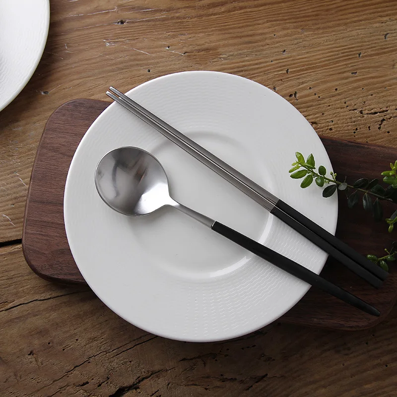 Набор металлических палочек для еды из нержавеющей стали 4 пары|square chopsticks|stainless