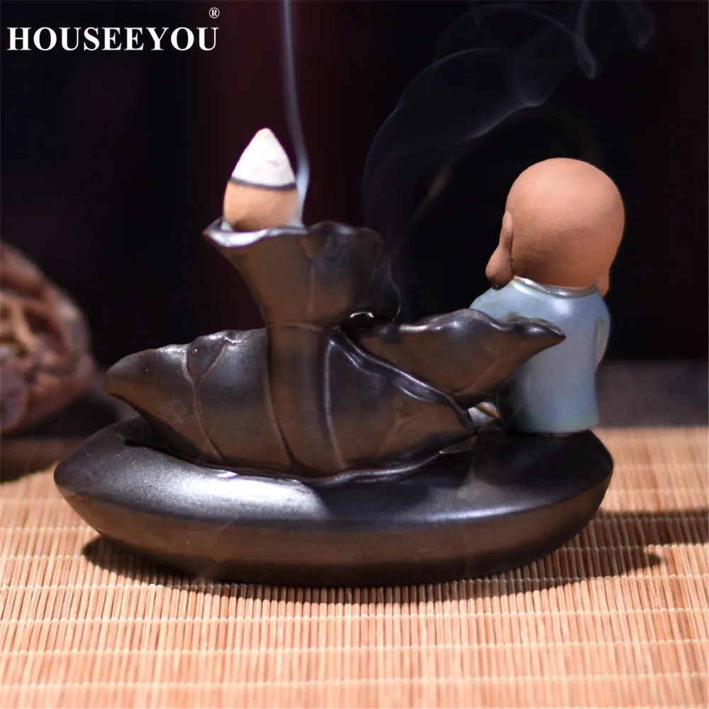 HOUSEEYOU The Little Monk Lotus Flower кадильница для ароматерапии Zen Bullet Blackflow водопад конусная
