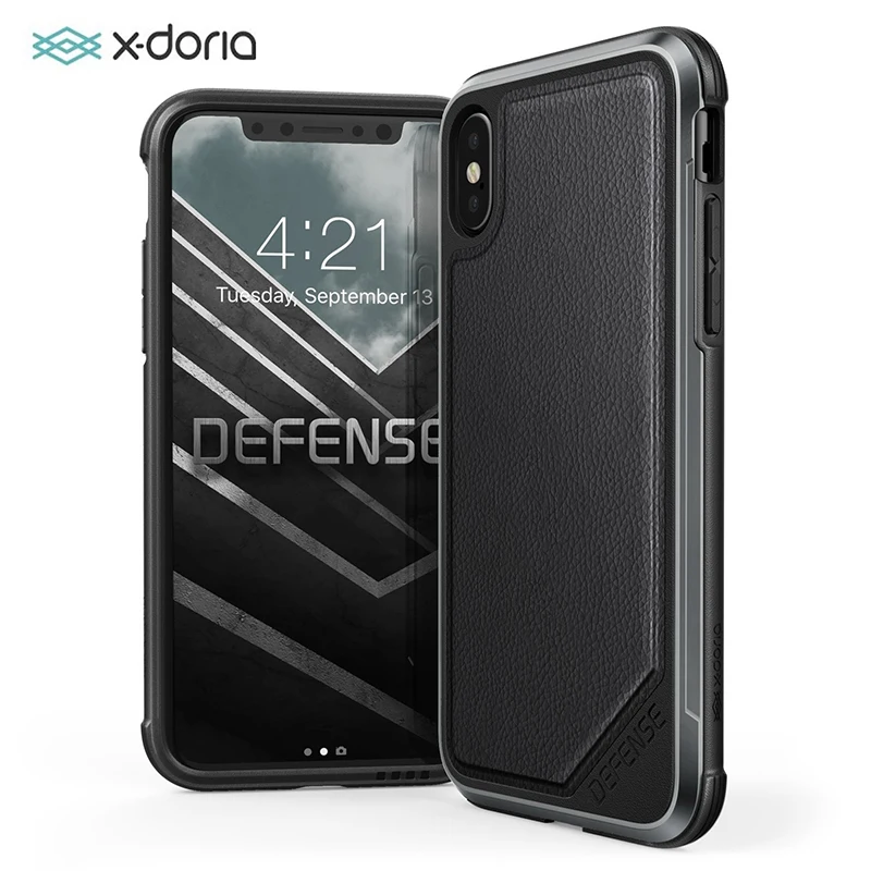 X-Doria Defense Lux чехол для телефона iPhone XS X военный класс падение протестированный анодированный алюминиевый защитный чехол Крышка для iPhone X