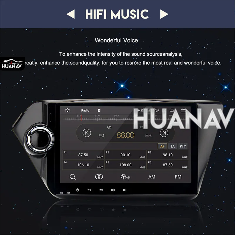 Автомобильный мультимедийный плеер с GPS-навигацией для Kia K2 Rio Android 8 0/Android 7 1 без