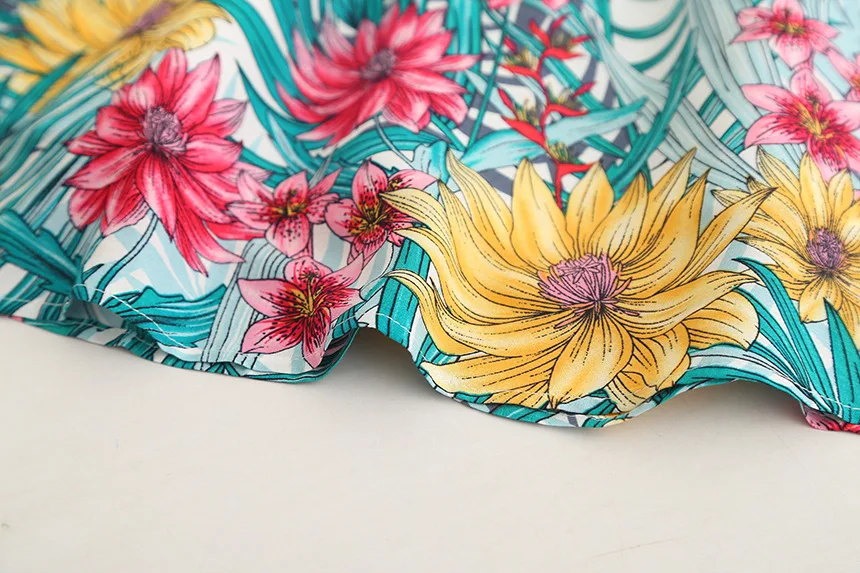 new girls dress for summer leaves Flower printed cloths Kids flying sleeves vest children's clothing Birthday Costume | Детская