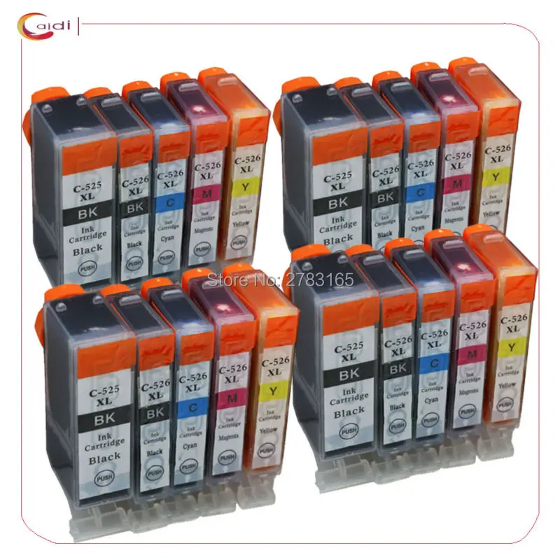 Внешний картридж с чернилами для IP4850 iX6550 MG5150 MG5250 MG6150 MG8150 MX885 MG5350 MG6250 MG8250 iP4950 20 шт. -