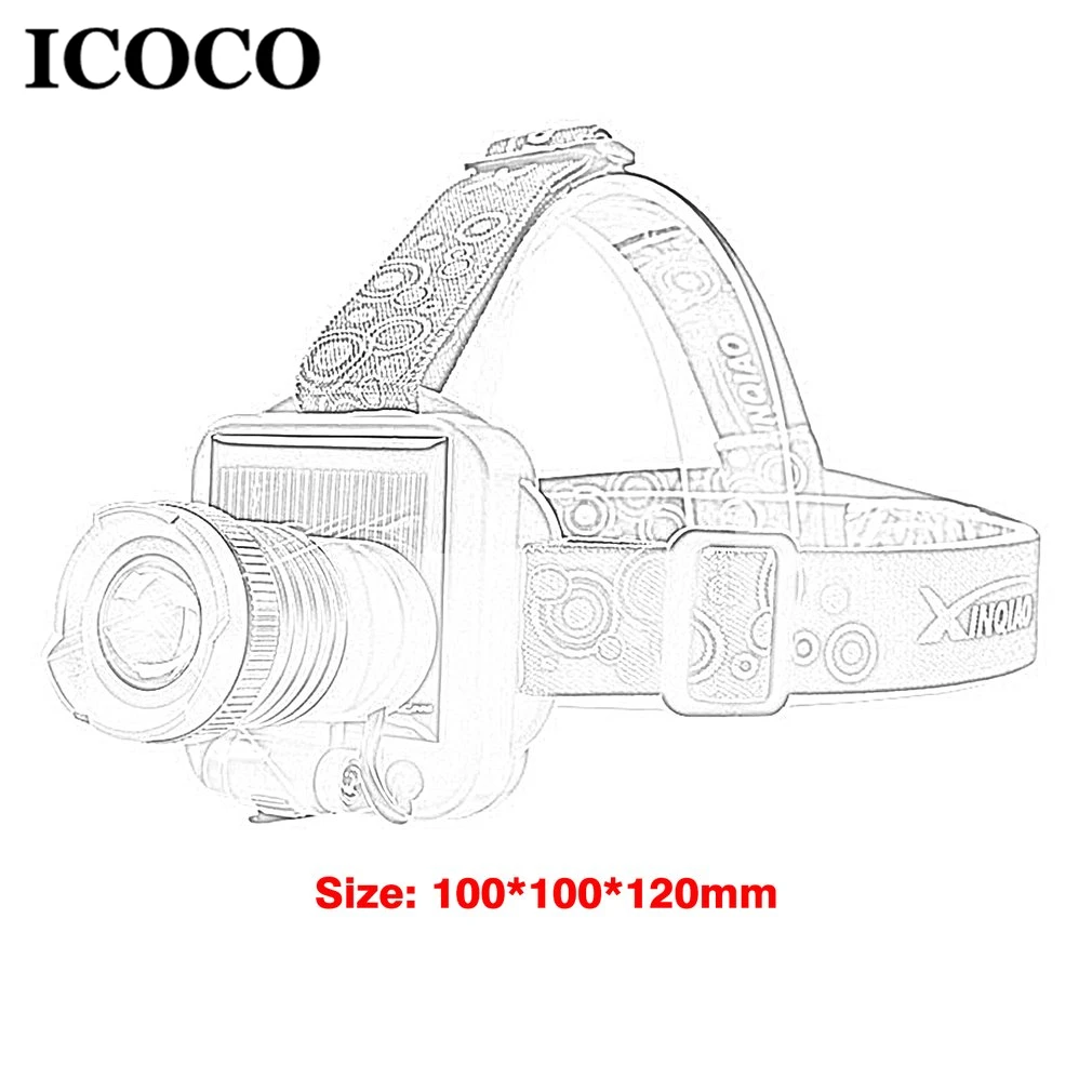 ICOCO портативный светодиодный фонарь для зарядки на солнечных батареях Дальняя