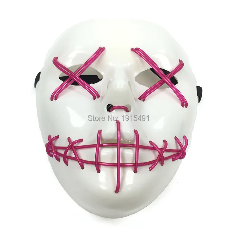 Лидер продаж мерцающие неоновые светодиодные полосы нос кольцо Дьявол маска