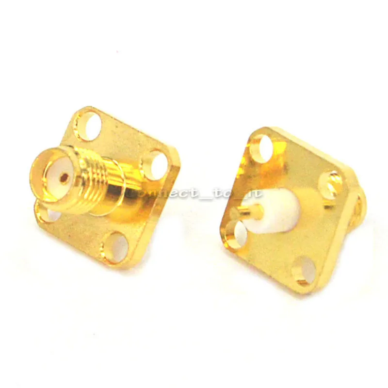 (100 шт./лот) гнездовой разъем SMA с 4 отверстиями панельный клеммный | Обустройство