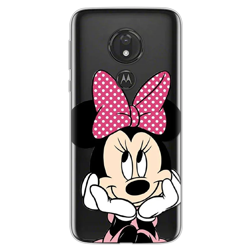 minittou Мультяшная пара для Coque Motorola Moto G7 Play Plus чехол мягкий, роскошный, из ТПУ Модный чехол для телефона для Motorola G7 power Cover - Цвет: minittou