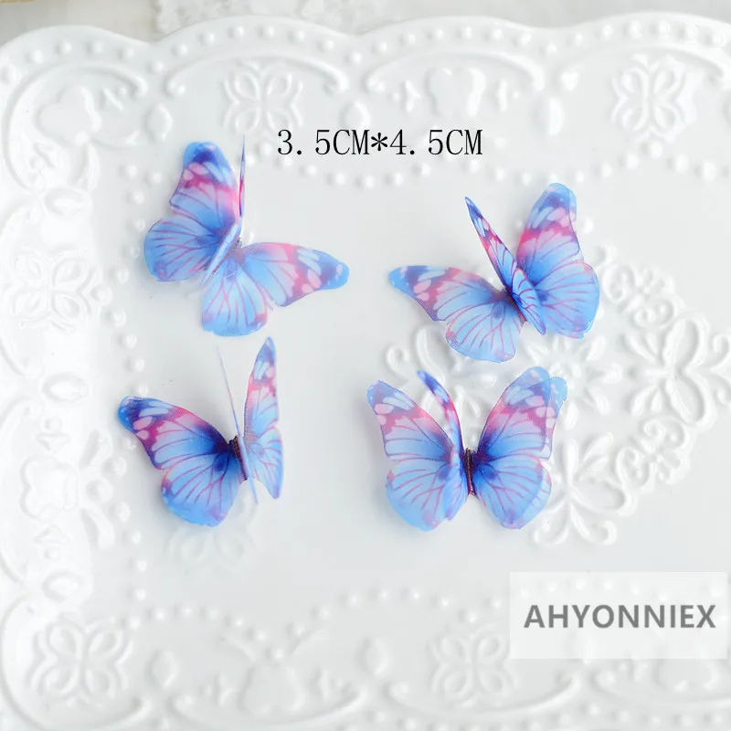 10 шт. нашивки бабочки из шифона AHYONNIEX аппликации для платья аксессуары волос