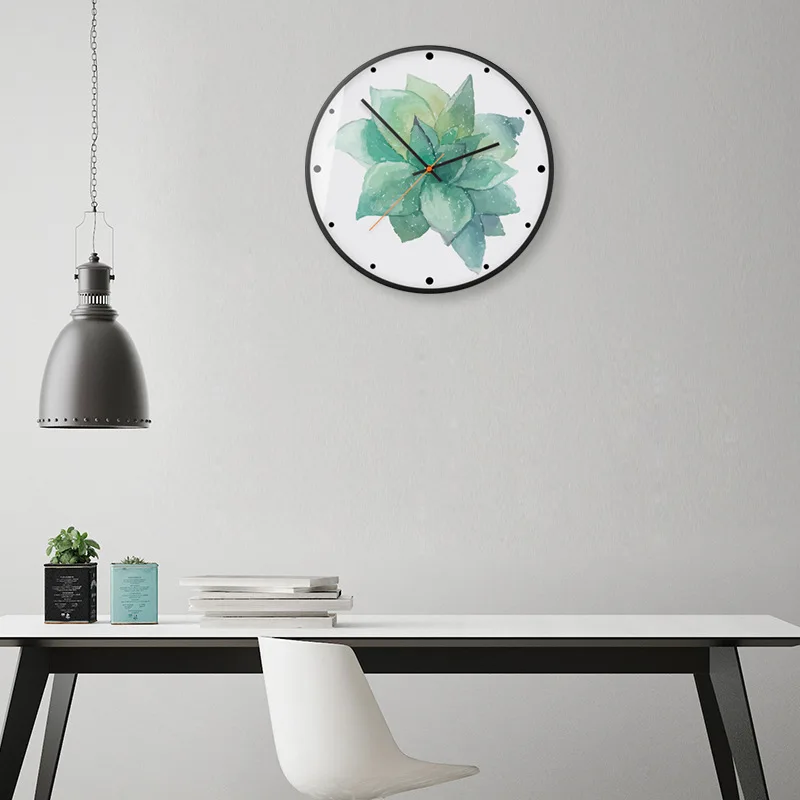 Fresh Flowers Nordic Wall Clock Silent Watches Modern Art Home Decorative Accessories Quartz Clocks | Дом и сад