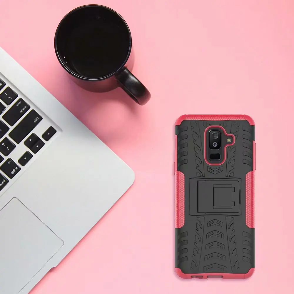 Original Armor Back Cover Case For Samsung A6 2018 PC+TPC Shockproof Rugged Kickstand Plus Bracket Shell |