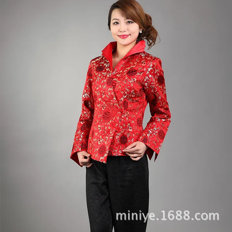 

Chinese Traditional Costume Women's Silk Jacket Coat Size: M-3XL