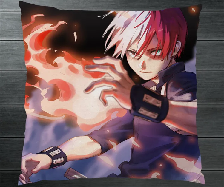 Boku No My Hero Академия Todoroki Shoto двухсторонняя подушка чехол 40x40 см искусственный Чехол