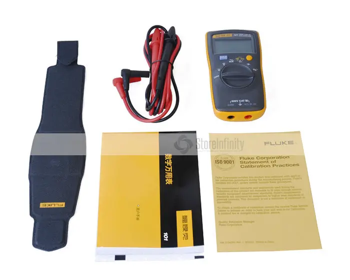 Fluke 101 Комплект Ручной цифровой мультиметр + фото мягкий чехол Кобура|Мультиметры|