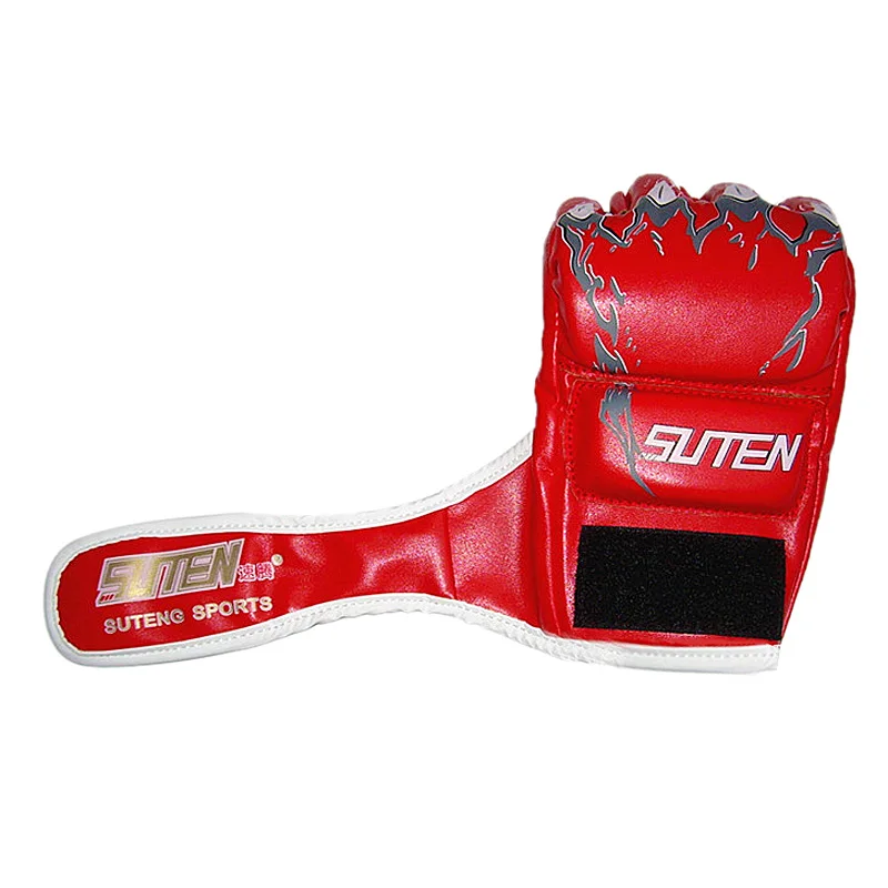 SUTEN Tiger Paw Высококачественные Боксерские перчатки полупальцевые SUTENG 3 цвета для