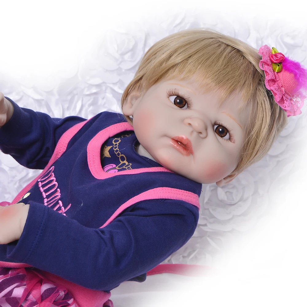 Реалистичная силиконовая кукла bebe реальное возрождения 57 см для всего тела |