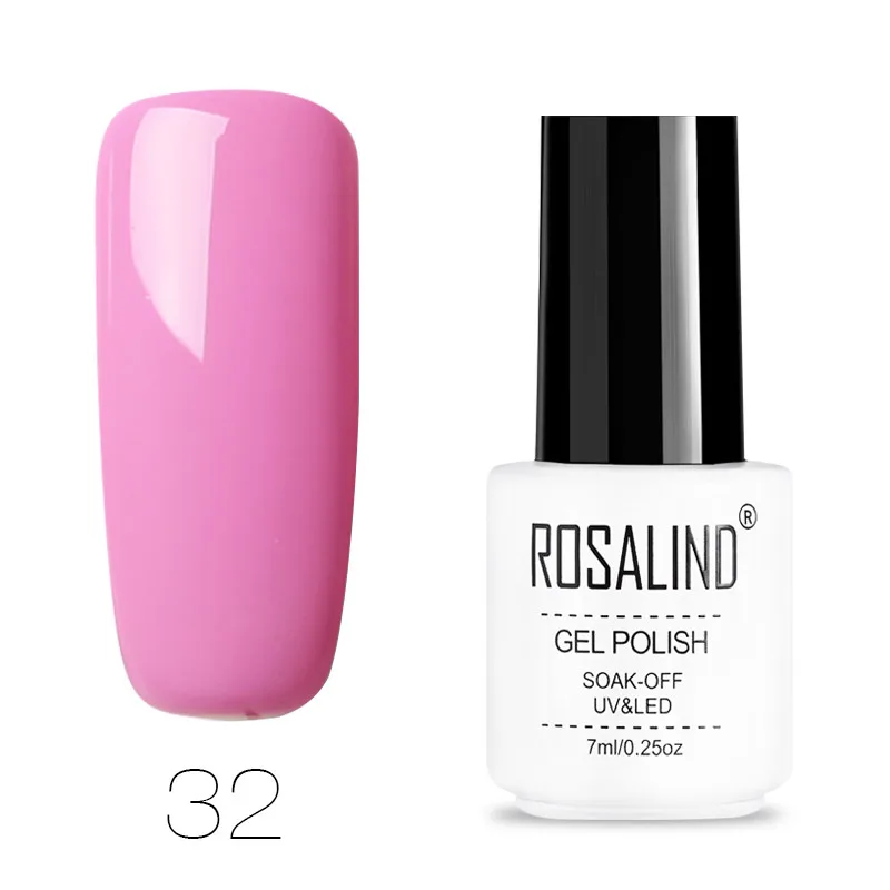 32 ROSALIND лак для ногтей Vernis Полупостоянный Гибридный лак Гель-лак УФ Цветной Гель-лак для маникюра верхнее покрытие блеск для ногтей - Цвет: 32