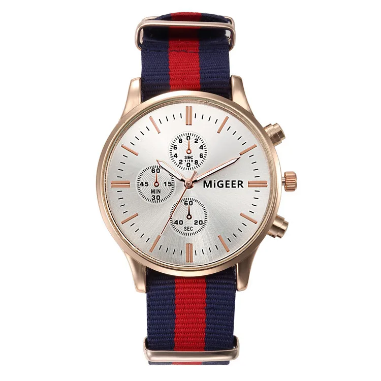 Холщовые мужские часы лучший бренд класса люкс аналоговые кварцевые для мужчин