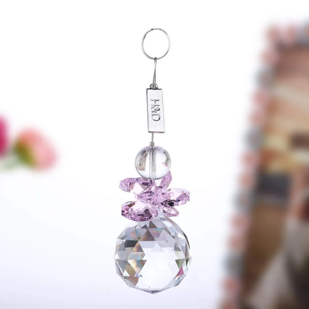 H& D гирлянда чакра спектры Радуга Suncatcher хрустальные подвески для частей люстры фэн-шуй призма для подвешивания капель(многоцветный
