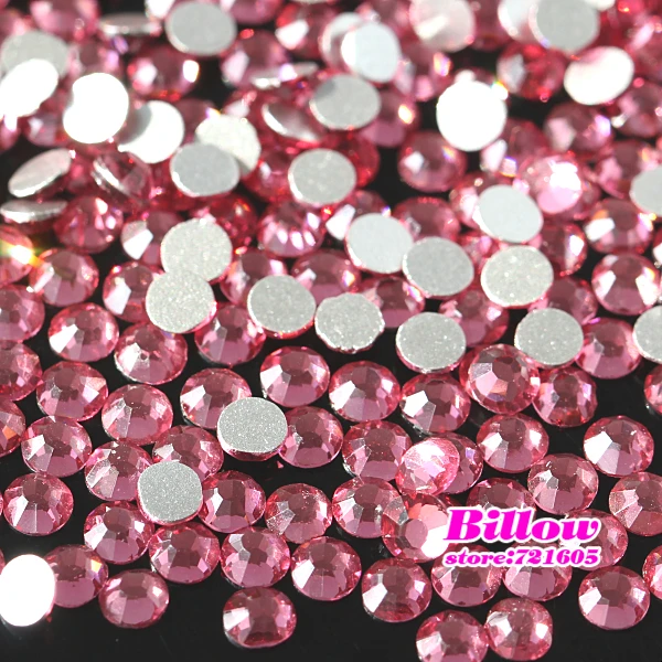 SS5(1.7-1.8mm) 1440pcs/bag Flat Back Rose Rhinestones Gule On Decorative Glass Strass Crystal Glitter Rhinestone For Nails B0829 | Дом и сад